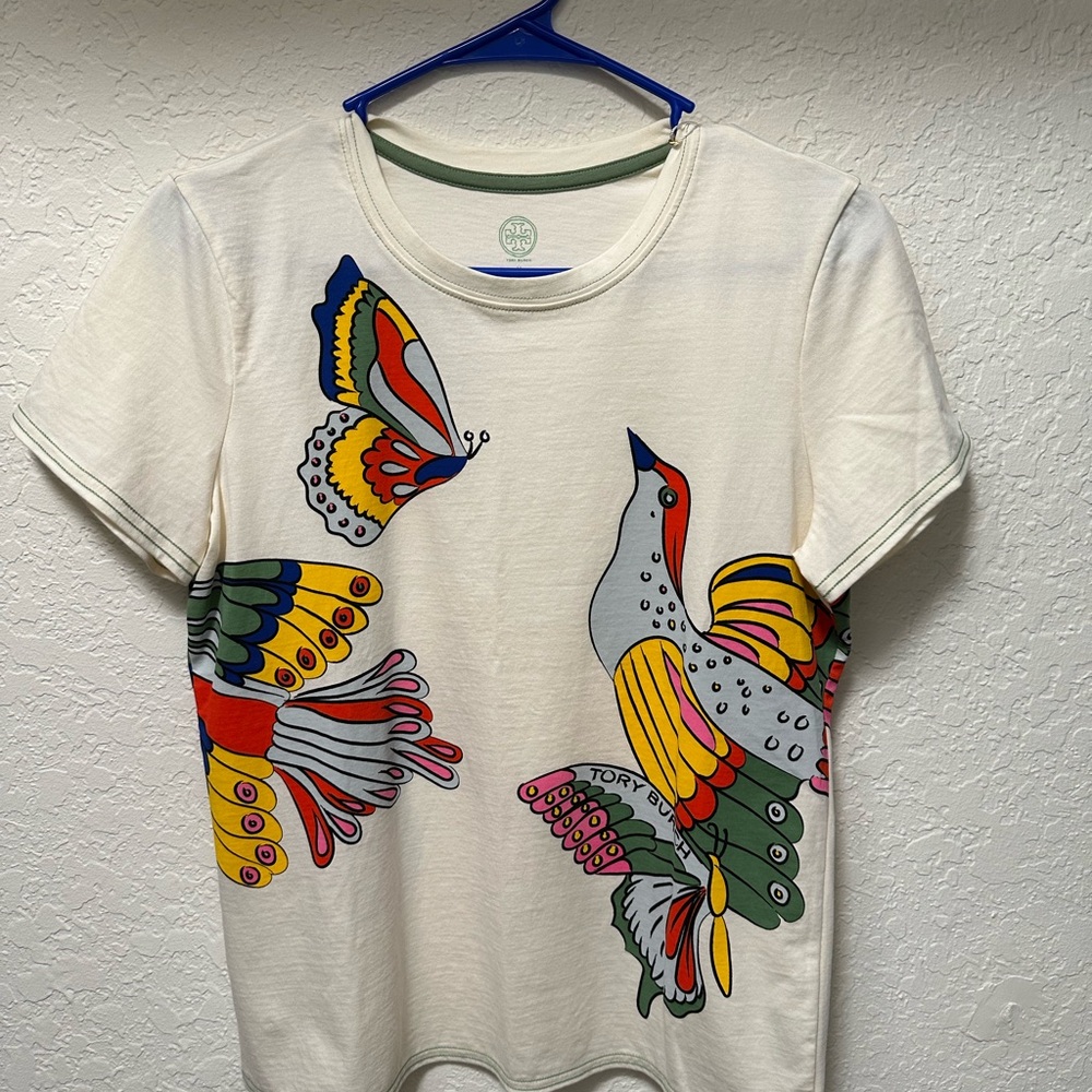 New!!!! Tory Burch Promised Land Cream Tee